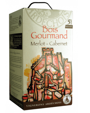 BIB 5L de Vin Rouge Bois Gourmand Rouge issu d'Ardèche