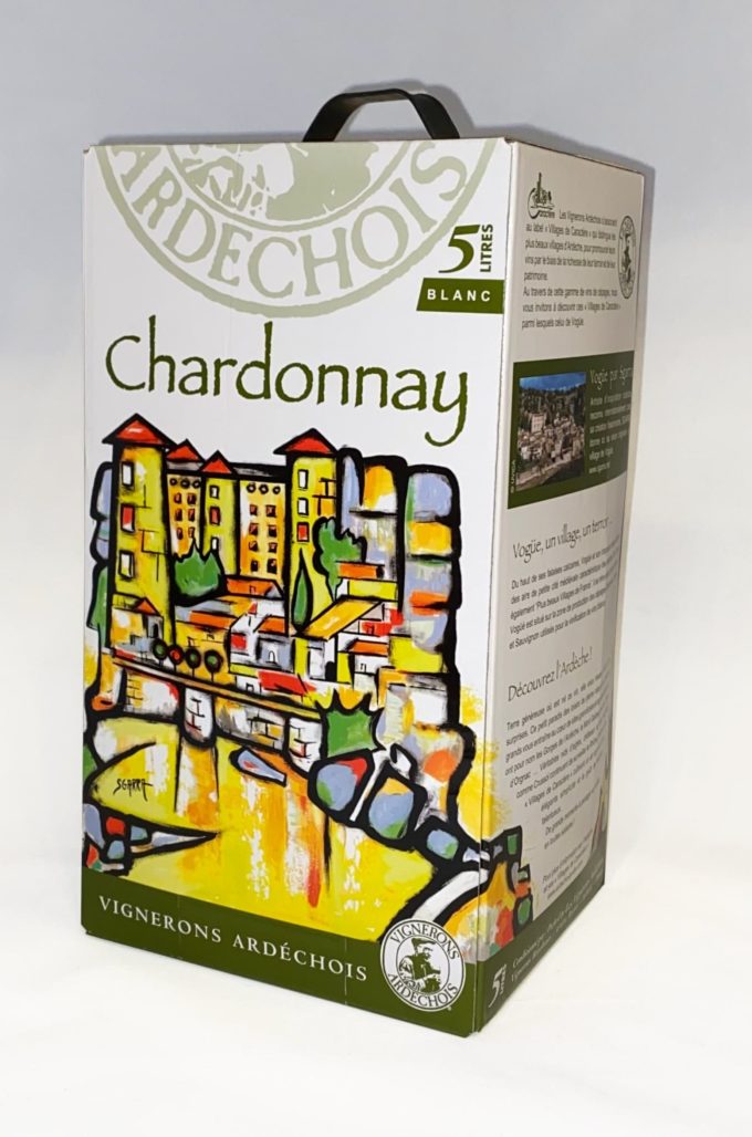 5l de chardonnay blanc issu de vignerons ardéchois