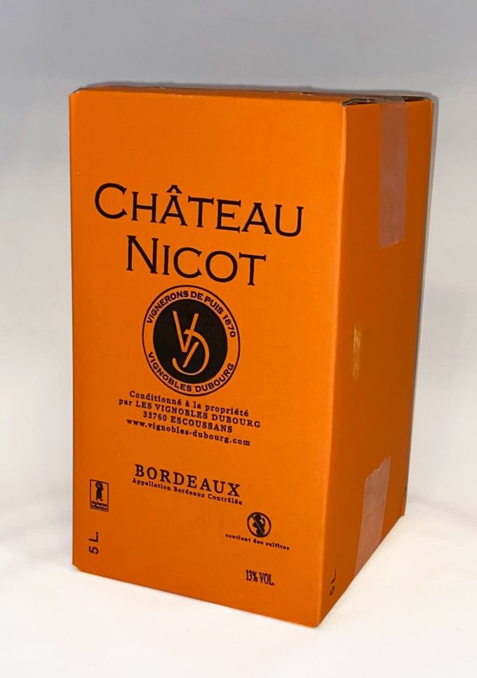 5l de château nicot rouge issu de vignobles de dubourg